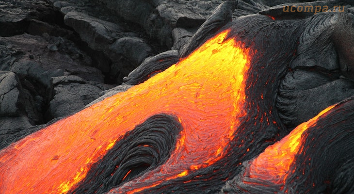 Звуки лавы вулкана